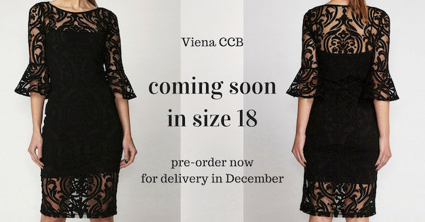Viena dress now also available in size 18
